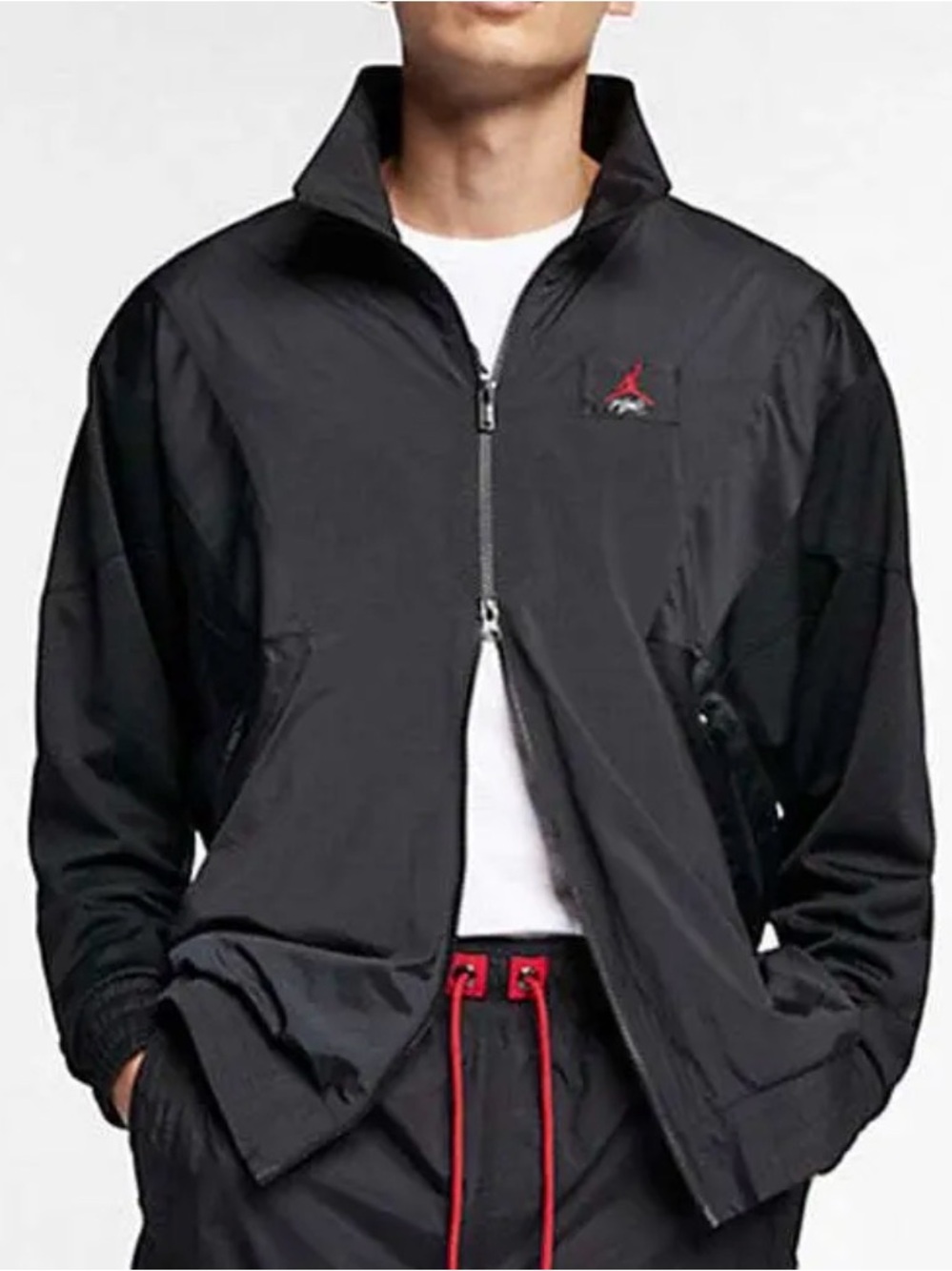 Air Jordan Flight Warm-Up Men's Jacket (Style Code: AO0555-010) Size Large Black
